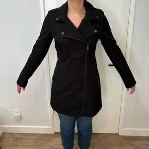 BCBG Tailored All Weather Jacket/Rain Coat with Detachable Hood